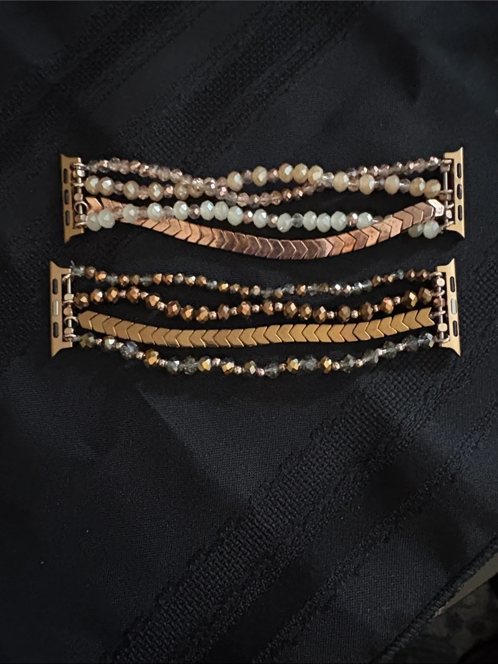 Rose Gold and Gold Multi-Strand Watch Band Bracelet Adapter